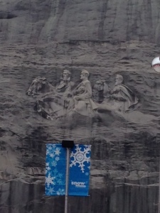 The famous carving on the side of Stone Mountain. Quite impressive!